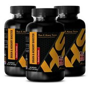 focus your mind - Brain & Memory Booster Complex - clear 3 Bottles 180 Capsules