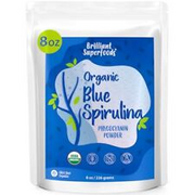 Organic Blue Spirulina Powder - 8oz - Odorless - from Blue Green Algae - Vega...