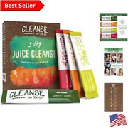 Convenient 3-Day Juice Cleanse with 21 Powder Packets - 100% Natural & Vegan