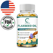 Organic Flaxseed Oil Capsules Promotes For Skin,Hair & Nails Healthy 120 Pcs