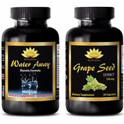 Metabolism booster for men - WATER AWAY – GRAPE SEED EXTRACT COMBO - green tea