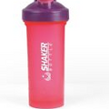 Protein Shaker Bottle 24oz With Mixing Ball(Red)