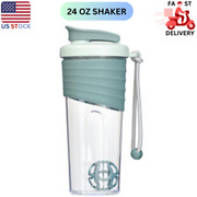 24 Oz Protein Shaker Bottle with Whisk Ball Mixer Bottle Portable Pre-Workout