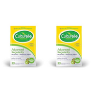 Culturelle Advanced Regularity Daily Probiotic for Women & Men, 30 Count, Probiotic + Prebiotic Fiber Restores Regularity & Reduces Occasional Constipation, Gas & Bloating, Gluten & Soy Free, Non-GMO