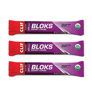 CLIF BLOKS - Energy Chews - Mountain Berry - Non-GMO - Plant Based Food - Fast Fuel for Cycling and Running -Workout Snack(2.1 Ounce Packet, 3 Count)