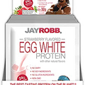 Jay Robb Strawberry Egg White Protein Powder, Low Carb, Keto, Vegetarian, Gluten Free, Lactose Free, No Sugar Added, No Fat, No Soy, Nothing Artificial, Non-GMO, Individual Packets
