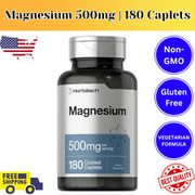 Horbäach Magnesium 500mg 180 Caplets Vegetarian,Non-GMO & Gluten Free Supplement