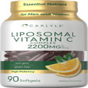Carlyle Liposomal Vitamin C | 2200Mg | 90 Softgels | High Potency Formula | Non-