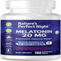 Nature's Perfect Night | Melatonin 20mg | 180 Quick Dissolve Tablets | Natural..