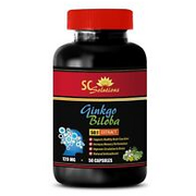 Memory support supplement - GINKGO BILOBA 120MG - Energy capsules - 1 Bottle