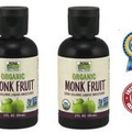 NOW Foods Monk Fruit Liquid, Zero-Calorie Liquid Sweetener, Organic 2 Packs