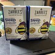 2-PACK Zarbee's Naturals Children's Sleep Melatonin Chewable 50 Tablets EXP:3/24