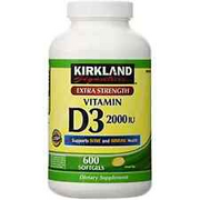 Kirkland Extra Strength Vitamin D-3 2000 IU 600 Soft Gels