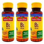 Nature Made Vitamin B1, 100mg Dietary Supplement - 3 Pack of 100 Tablets