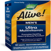 Alive! Men'S Daily Ultra Multivitamin, High Potency Formula, Promotes Healthy He