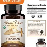 Natural Ceylon Cinnamon Capsules - Non-GMO Project Verified, Vegan, Made in USA