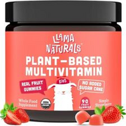 Llama Naturals Real Fruit Gummy Vitamins for Kids, No Added Sugar Cane, Beta 90
