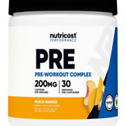 NEW Nutricost Pre-Workout Complex Powder (Peach Mango) 30 Servings Exp. 09/26