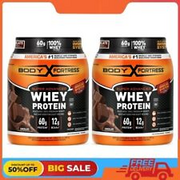 2 PACK Body Fortress Super Advanced 100% Premium Whey Protein Powder, Chocolate
