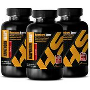 super antioxidant - HAWTHORN BERRY 665mg - body detox - 3 Bottles 180 Caps