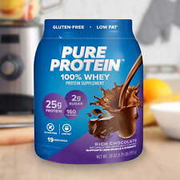 100% Whey Protein Powder, Rich Chocolate, 25g Protein, 1.75 lb,New