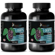 Natural L-DOPA 99% Extract Powder - Mucuna Pruriens Seeds 120 Capsules 2 Bottles