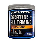 BODYTECH CREATINE & GLUTAMINE W/BETA Alanine Unflavored 10.8 Ounce (Pack of 1)