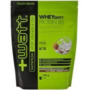 +Watt Wheyghty Protein 80 Proteine del Siero del Latte Gusto Cocco, 750g