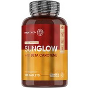 Sunglow Natural Tanning Tablets - 60 Natural Tan Supplement  - With Lutein, Copper &amp; Grape Seed Extract - Made In UK