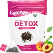 LULUTOX Original Detox Tea - Herbal Blend with Dandelion, Ginseng, and Ginger -