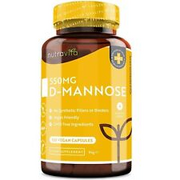 D Mannose 550mg 2 x 120 Vegan Capsules Food Supplement Nutravita DATED JAN/23