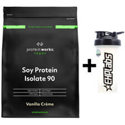 Soy Protein Powder Isolate Vanilla Crème 1KG + EHP Shaker DATE FEB/2023