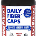 Yerba Prima Daily Fiber Caps - 180 Capsules - Soluble & Insoluble Dietary Fiber Supplement - Colon Cleanse - Gut Health - Vegan, Non-GMO, Gluten-Free