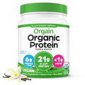 Orgain Organic Vegan Protein Powder, Vanilla Bean - 21g Plant Based Protein, 5g Prebiotic Fiber, No Lactose Ingredients, No Added Sugar, Non-GMO, For Shakes & Smoothies, 1.02 lb (Packaging May Vary)