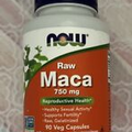 NOW Foods Raw MACA 750mg Sexual Health & Fertility 90 VegCaps Exp 8/27