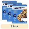 (3 pack) Quest Protein Bar, Blueberry Muffin, 21g Protein, Gluten Free, 4Pk
