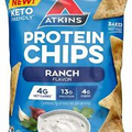 Atkins Ranch Protein Chips, 4g Net Carbs, 13g Protein, 1 Count (Pack of 12)