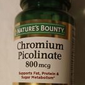Nature's Bounty Chromium Picolinate 800 mcg Mineral Sups. 50 tablets Exp 7/26