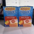 Lot of 2  Emergen-C Immune Plus 1000mg Vitamin C, Super Orange, 10 Ct. EXP 11/24