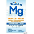 Slowmag Mg Muscle + Heart Magnesium Chloride with Calcium Supplement, 120 Count