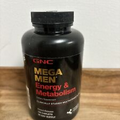 GNC Mega Men Energy and Metabolism 180 Caps - Time-release Multivitamin 180cap