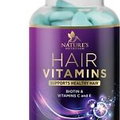 Hair Vitamins Gummies with Biotin 5000 mcg and Vitamins E & C, Hair Growth Suppo