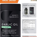 Odorless Garlic Oil Pills 1000mg & Parsley - Vegan Certified, Non-GMO - 150 Caps
