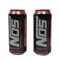 (2 CANS) NOS ENERGY DRINK - POWER PUNCH! FULL UNOPENED 16oz Cans, Fan Favorite!