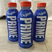 Lot Of 3 Rare Sealed Prime Hydration Drink Limited Exclusive LA DODGERS BLUE