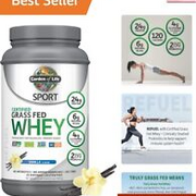 SPORT Whey Protein Powder Vanilla., Premium Grass Fed Whey Protein Isolate pl...