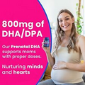 PRENATAL DHA SUPPLEMENTS - 800MG DHA DPA PLANT BASED OMEGA 3, MOM & BABY HEALTH