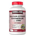 Kirkland Signature Calcium Citrate, Magnesium and Zinc, 500 Tablets