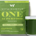 VitaHustle ONE Superfood Super Greens Powder ( Berry Flavor, 25 Servings ) NEW