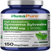 Gymnema Sylvestre 12500mg Per Capsule, Max Strength 50:1 Extract 150 Capsules